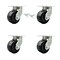 Service Caster 6'' Extra Heavy Duty Phenolic Wheel Swivel Caster Set with 2 Swivel Locks, 4PK CRAN-SCC-KP92S630-PHR-BSL-2-S-2 - alternate 1